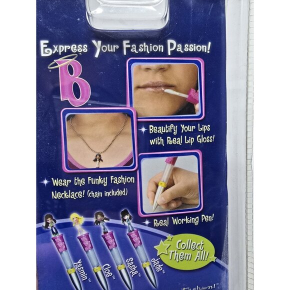 Bratz Girls Sasha fashion passion pen lip gloss necklace and writing pen New - Picture 7 of 11